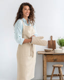 Linen oven mitt (1 pcs) in Natural linen
