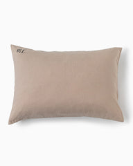 Olive green linen pillowcase