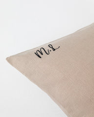 Natural linen pillowcase