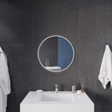 ANZZI Round LED Smart Mirror (24, 28, or 32 in. Diam.), Copper-Free, Adjustable CCT, Built-in Defogger, UL-Certified Electronics, IP44 Rated