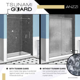 Galleon 48 in. x 58 in. Frameless Tub Door with TSUNAMI GUARD