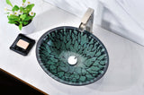 Bravo Series Deco-Glass Vessel Sink in Lustrous Black