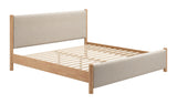 Hadi King Bed Beige & Natural