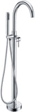 Coral Series 2-Handle Freestanding Tub Faucet with 60 in. Euro-Grip Hand Sprayer