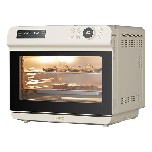 Ciarra Nosh Oven Pro | 12-In-1 Steam Oven With Air Fryer XL 1600 Watt Portable Countertop Oven Toaster Oven 25.4QT CASO24-W