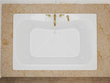Alya 5 ft. Acrylic Center Drain Rectangular Bathtub in White