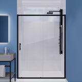 Halberd Series 59 to 60 in. x 72 in. Sliding Framed Shower Door with Tsunami Guard Tempered Glass