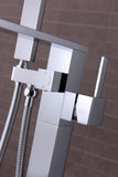 Angel 2-Handle Claw Foot Tub Faucet with Hand Shower in Polished Chrome