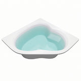 Petra 5 ft. Acrylic Center Drain Corner Bathtub in White
