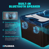 All-in-One Cold Plunge and Hot Tub with Built-in Chiller, Lights, and WiFi in Blue