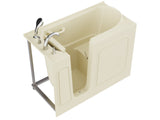 ANZZI Coupe Series 26 in. x 53 in. Left Drain Quick Fill Walk-In Whirlpool Tub in Biscuit