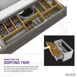 30 in. W x 20 in. H x 18 in. D Bath Vanity Set in Rich Gray with Vanity Top in White with White Basin and Mirror