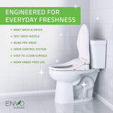 ANZZI Smart Bidet Seat for Elongated Toilets, Auto Open/Close Lid, Self-Cleaning Nozzle, Integrated Deodorizer, Warm Air Dryer, and Wireless Remote, White