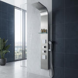 Niagara 64 in. 2-Jetted Full Body Shower Panel with Heavy Rain Shower and Spray Wand in Brushed Stainless Steel