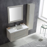 Conques 39 in. W x 20 in. H Bathroom Vanity Set in Rich White