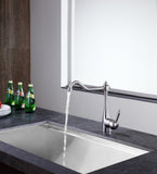ANZZI Patriarch Elegant Kitchen Faucet, Single Handle Control, High-Arc Spout (8.27" H), WaterSense Certified, Rhino Alloy Solid Brass, Various Finishes
