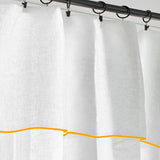 100% Linen Edge Embroidery Curtain (Set Of 2)