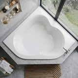Petra 5 ft. Acrylic Center Drain Corner Bathtub in White