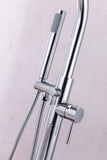 Coral Series 2-Handle Freestanding Tub Faucet with 60 in. Euro-Grip Hand Sprayer