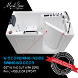 27 in. x 53 in. Walk-In Whirlpool and Air Tub with Total Spa Suite in White