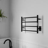 ANZZI Glow Series 4-Bar Compact Towel Warmer (23.5" L x 16.5" H), Dual Installation, Digital Control Panel, Rhino Alloy Certified Stainless Steel