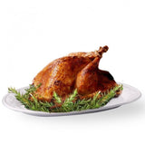 Ovente Turkey Ceramic Serving Platter Holds Up to 22 Pounds, Stylish Homely Design, Perfect for Thanksgiving, Christmas, or Nightly Dinner, Ideal for Fish, Chicken or Steak Dishes, White P4565W