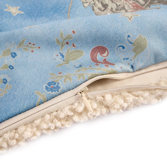 Lee Western Washed Denim Teddy-Backed Pillow