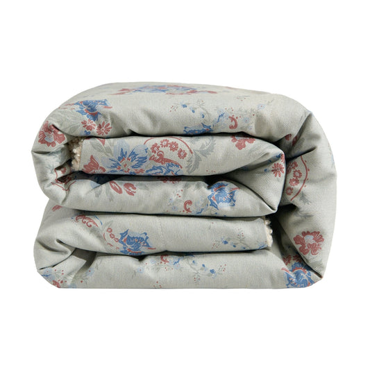 Rosabel Washed Denim Teddy-Backed Throw