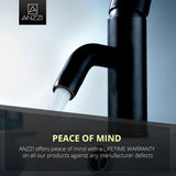 ANZZI Bravo Elegant Low-Arc Faucet (1.87" H), Single Hole, Rhino Alloy Solid Brass, 1.2 GPM, Various Finishes