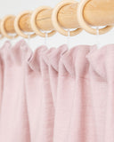 Pencil pleat linen curtain panel (1 pcs) in Woodrose
