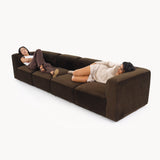 Philo Performance Velvet Low Profile Modular Sofa (4-Seater)