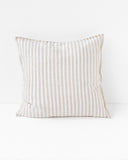 Pillow cover with buttons in Striped in Natural