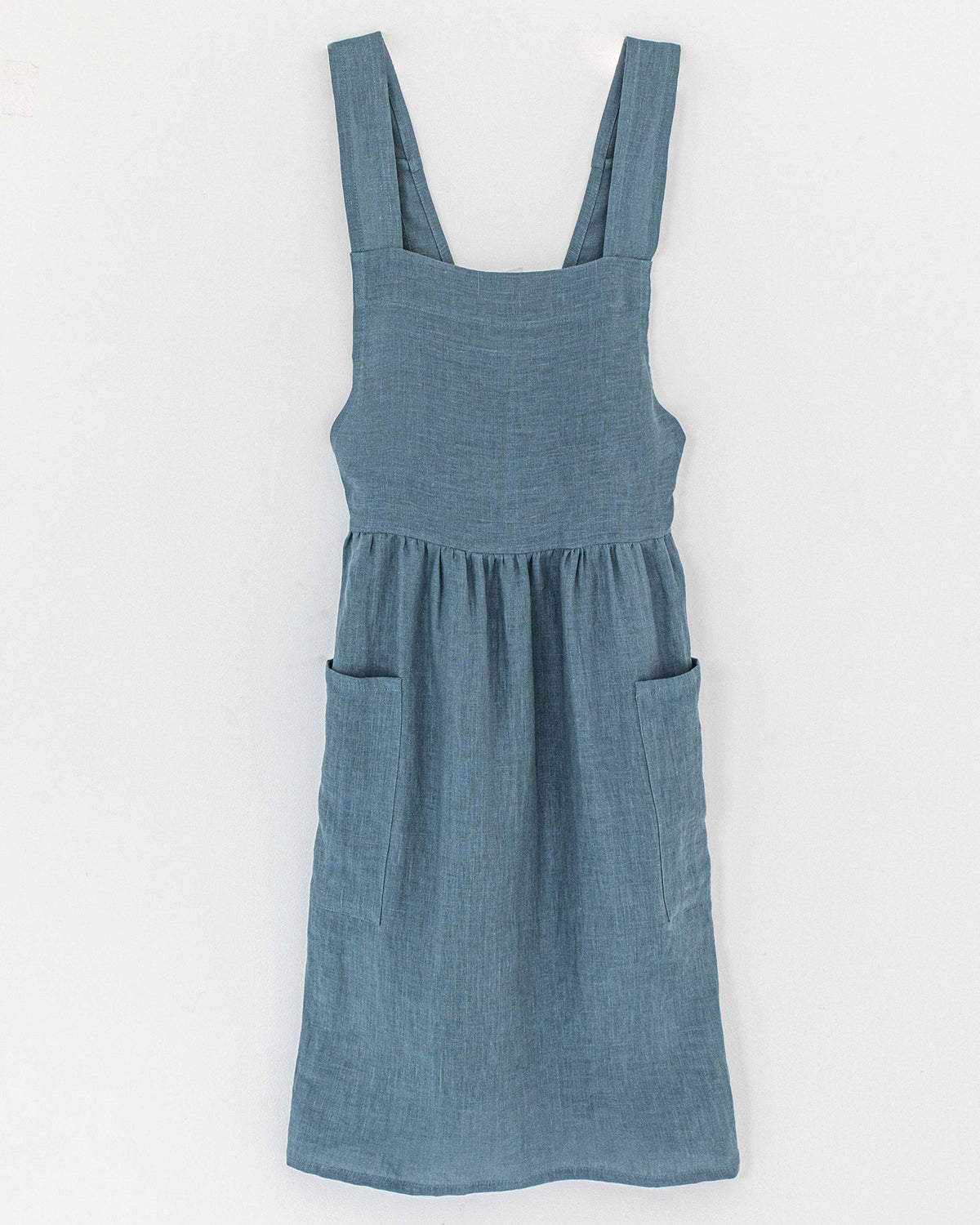 Pinafore apron in Gray blue