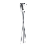INGRILL Stainless Steel Hanging Skewers – Set of 4, 304 Stainless Steel BBQ Skewers for Barrel & Drum Smokers, Vertical Kabob Pins for Smoking & Grilling