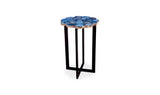 Azul Agate Accent Table Blue
