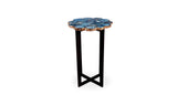 Azul Agate Accent Table Blue