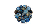 Azul Agate Accent Table Blue