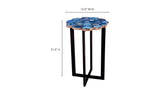 Azul Agate Accent Table Blue