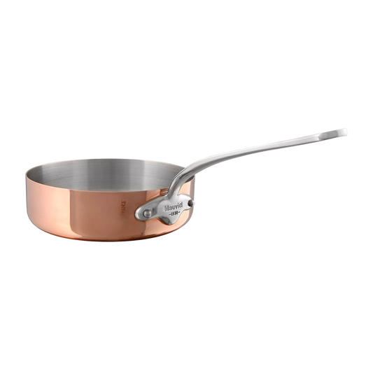 Mauviel M'150 S Copper Saute Pan With Cast Stainless Steel & Helper Handle, 3.5-Qt