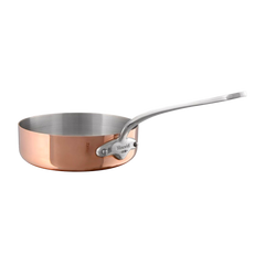 Mauviel M'150 S Copper Saute Pan With Cast Stainless Steel & Helper Handle, 3.5-Qt