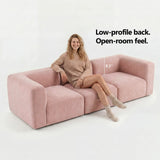 Philo Blush Pink Low Profile Modular Sofa (3-Seater)
