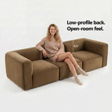 Philo Performance Velvet Low Profile Modular Sofa (Loveseat)
