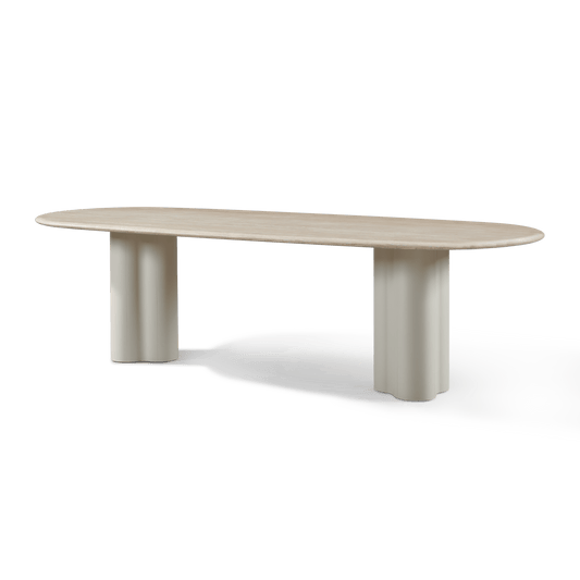 Porto Aluminum Pill Dining Table 108"