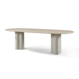 Porto Aluminum Pill Dining Table 108"