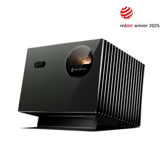 Long-Throw Projector Valerion Pro2 + AWOL Floor Rising Matte White Screen Bundle