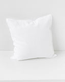 Deco pillow cover with buttons in White