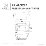 Maple Series 5.58 ft. Freestanding Bathtub in White