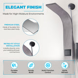 Aura Series 39 in. 2-Jetted Full Body Shower Panel System with Rainfall Showerhead and Spray Wand