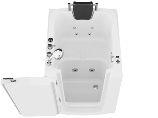 ANZZI Coupe Series 32 in. x 38 in. Swinging Door Walk-In Whirlpool Tub in White