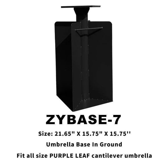 PURPLE LEAF Cantilever Umbrella Base,Base in Ground ZYBASE-7